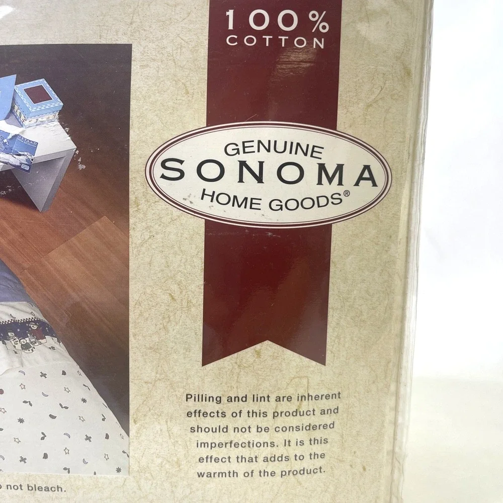 Sonoma Flannel Sheet Set Twin Snowman Winter 100% Cotton Bedding New Sealed